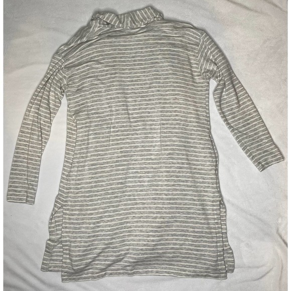 Lou & Grey Striped Open Front Shawl Collar Cardigan Size Small - Picture 2 of 6